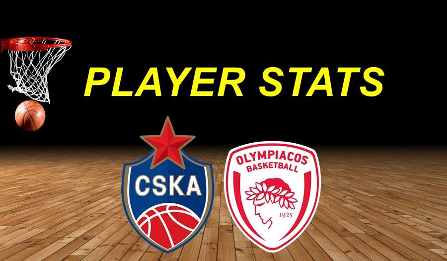 CSKA Moscow-Olympiacos Player Stats