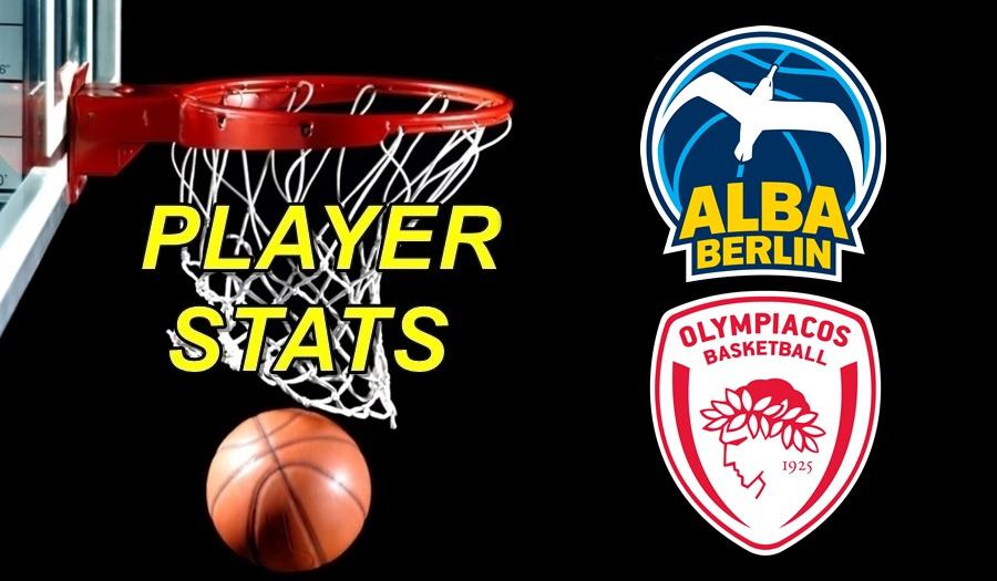 Alba Berlin-Olympiacos Player Stats